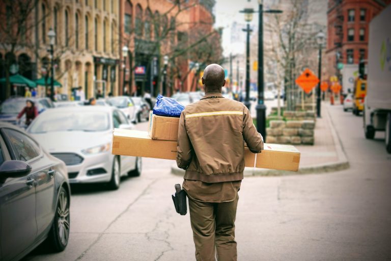 working as a delivery driver