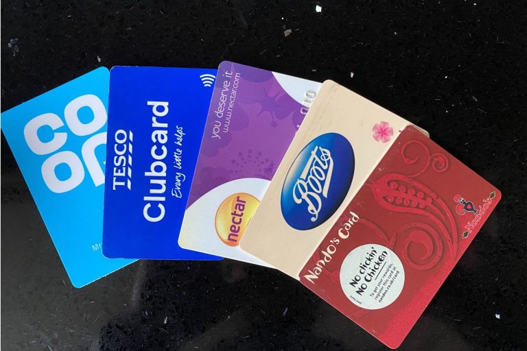 A list of loyalty cards