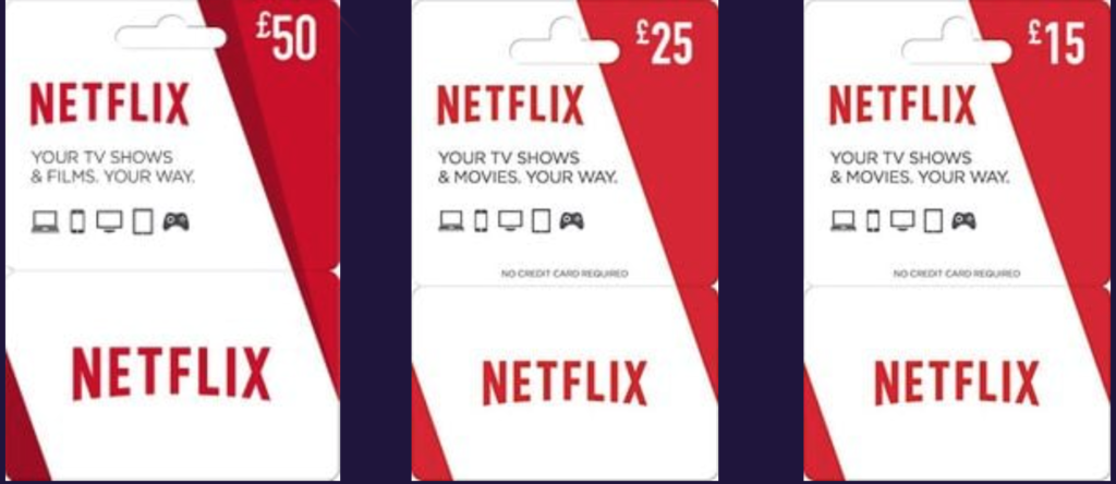netflix gift cards