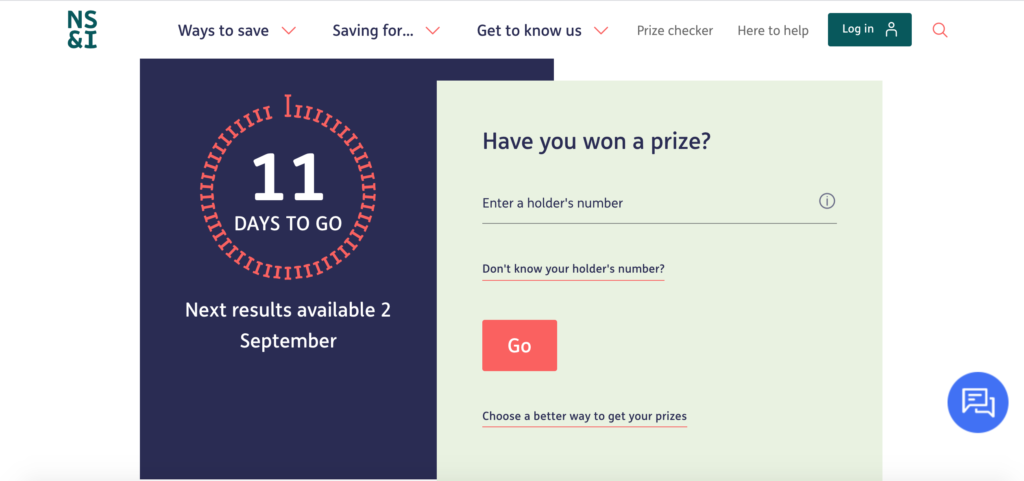 Premium Bonds website