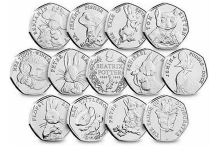 Beatrix Potter 50p coin collection