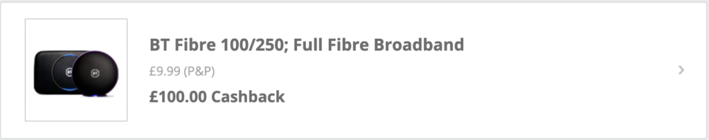 cashback from broadband