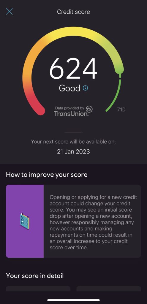 NatWest credit report