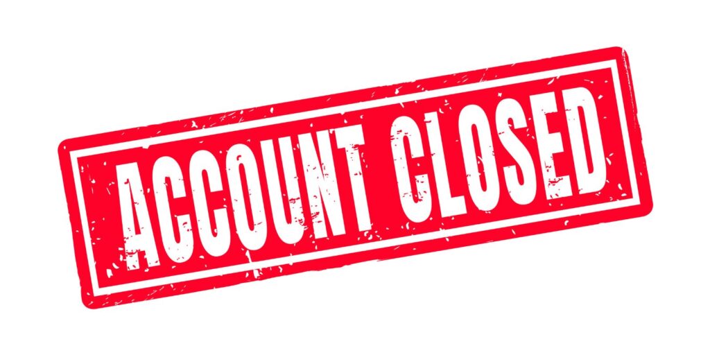 Betting account closed