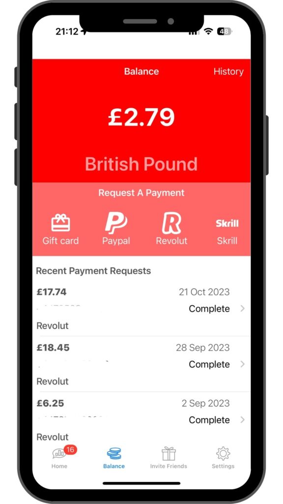 Payments from AttaPoll