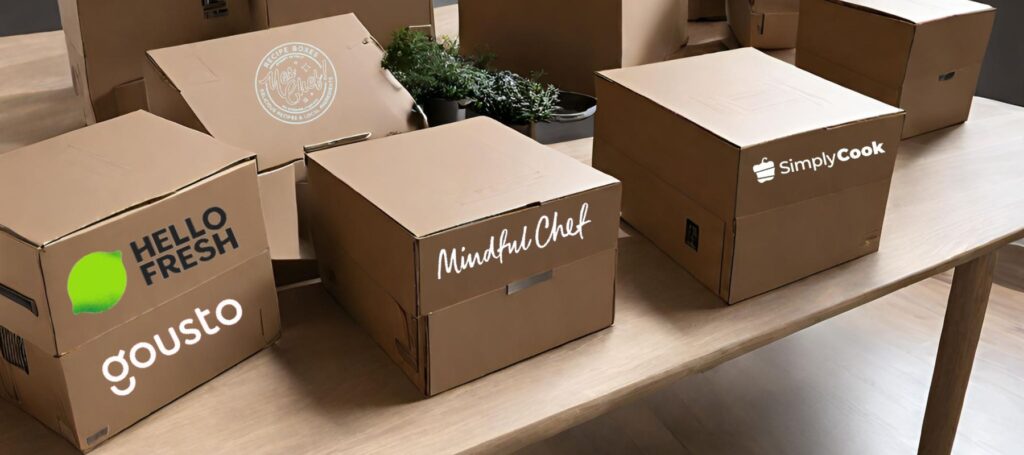 Selection of different meal kits