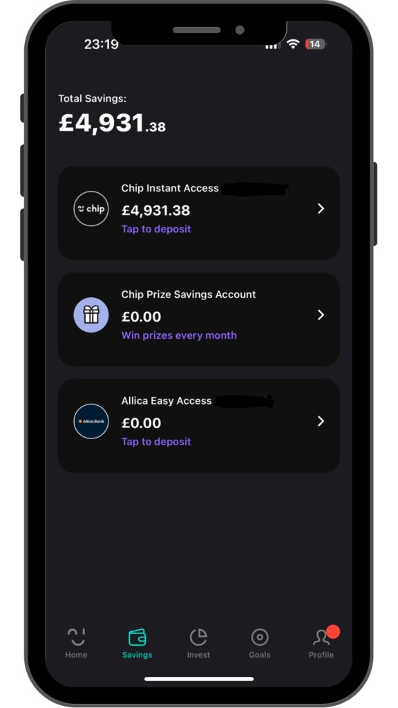 Chip accounts