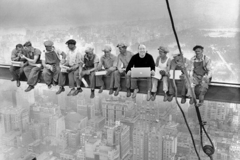 linch on a skyscraper