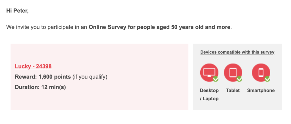 Email from Paid Product Testing