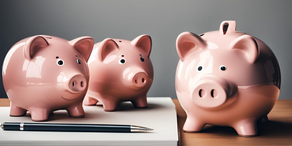 Three piggy banks