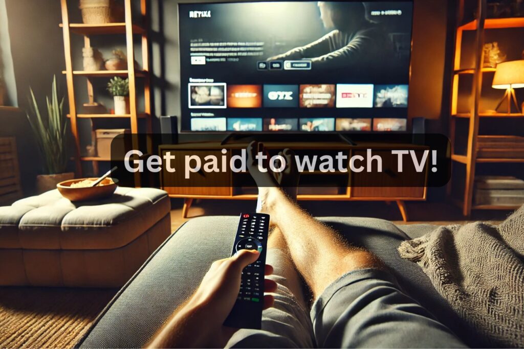 A person watching TV