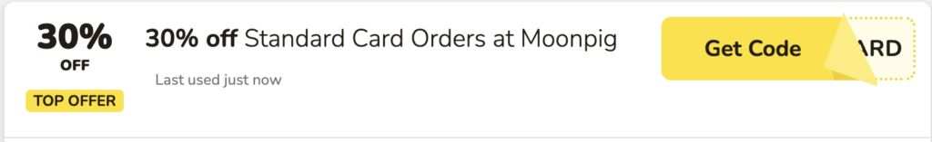 30% off at Moonpig