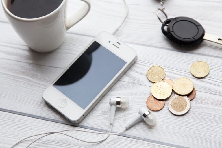 Phone and money on a table