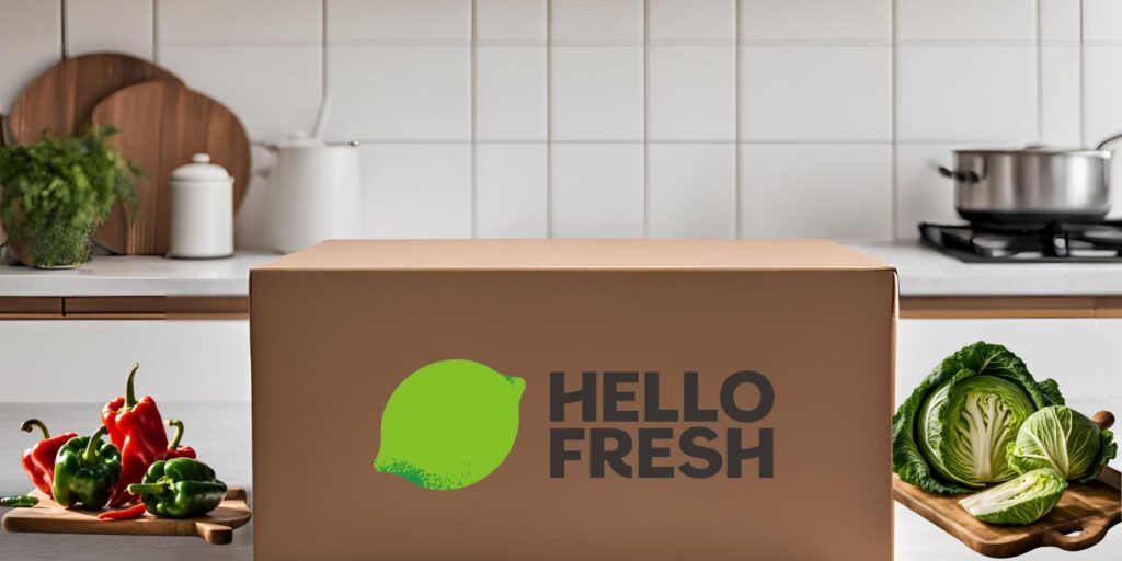 Hellofresh box in a kitchen