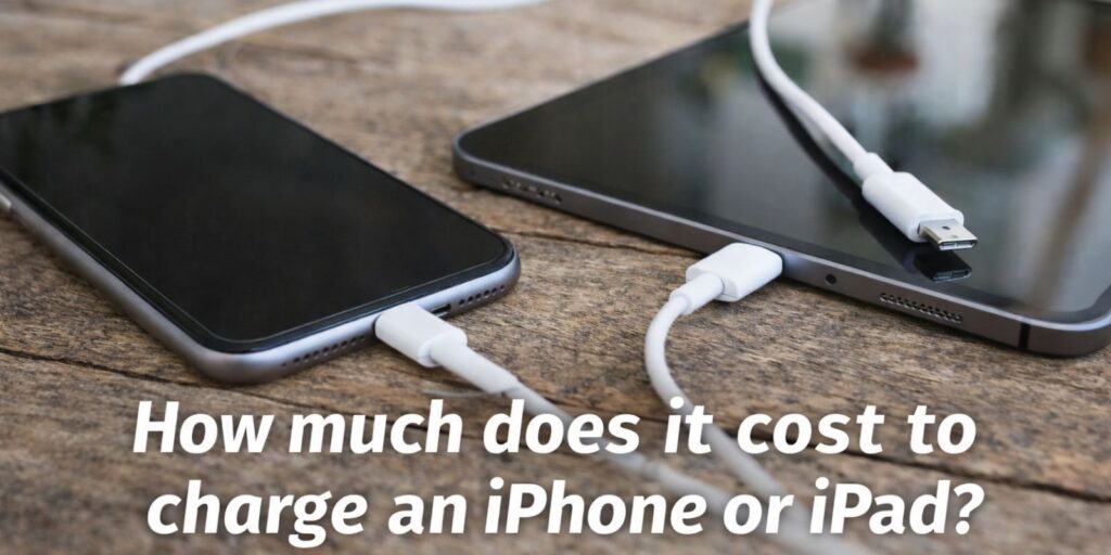 iPhone and iPad on a table with charging cables