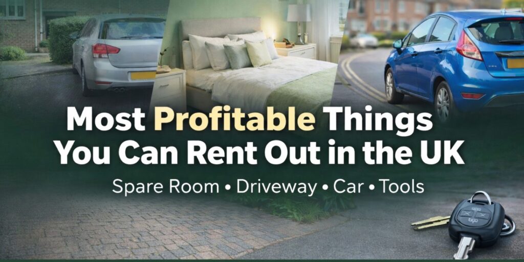 Various items that can be rented out such as vehicles and rooms