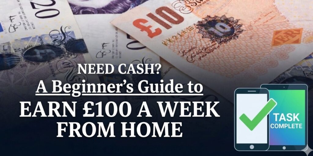 Cash and intro to earning £100 a week