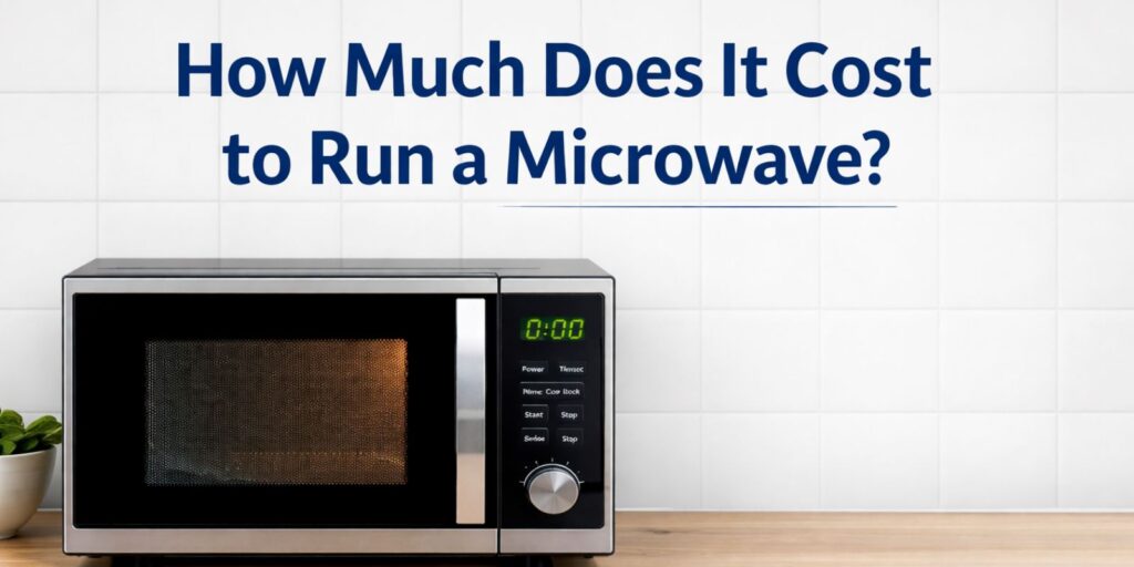 A microwave on a counter