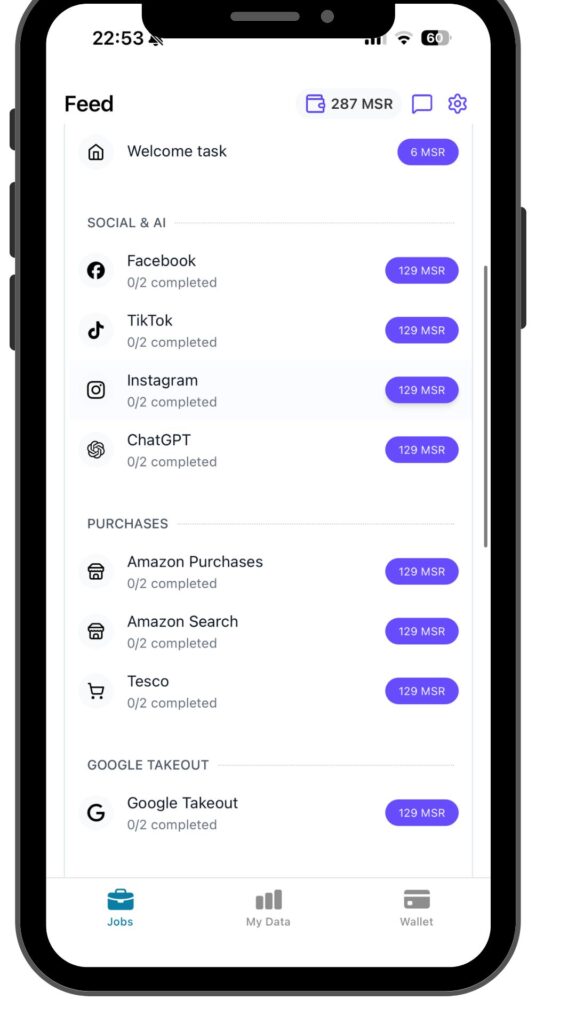 List of tasks on MSR